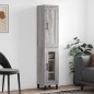 vidaXL Highboard Grau Sonoma 34,5x34x180 cm Holzwerkstoff vidaXL Highboard Grau Sonoma 34,5x34x180 cm Holzwerkstoff