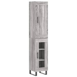 vidaXL Highboard Grau Sonoma 34,5x34x180 cm Holzwerkstoff
