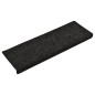 Treppenmatten 15 Stk. Nadelvlies 65x21x4 cm Schwarz Treppenmatten 15 Stk. Nadelvlies 65x21x4 cm Schwarz