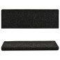 Treppenmatten 15 Stk. Nadelvlies 65x21x4 cm Schwarz Treppenmatten 15 Stk. Nadelvlies 65x21x4 cm Schwarz