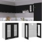vidaXL Hängeglasschrank Schwarz 60x31x60 cm Holzwerkstoff vidaXL Hängeglasschrank Schwarz 60x31x60 cm Holzwerkstoff