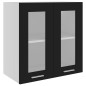 vidaXL Hängeglasschrank Schwarz 60x31x60 cm Holzwerkstoff vidaXL Hängeglasschrank Schwarz 60x31x60 cm Holzwerkstoff