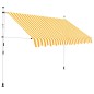 Einziehbare Markise Handbetrieben 250 cm Orange/Weiß Gestreift Einziehbare Markise Handbetrieben 250 cm Orange/Weiß Gestreift