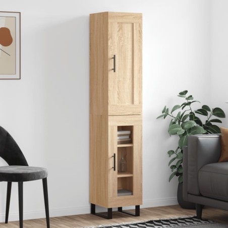 Highboard Sonoma-Eiche 34,5x34x180 cm Holzwerkstoff