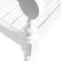 vidaXL Batavia-Sitzbank 98 cm Mahagoni Massivholz Weiß vidaXL Batavia-Sitzbank 98 cm Mahagoni Massivholz Weiß