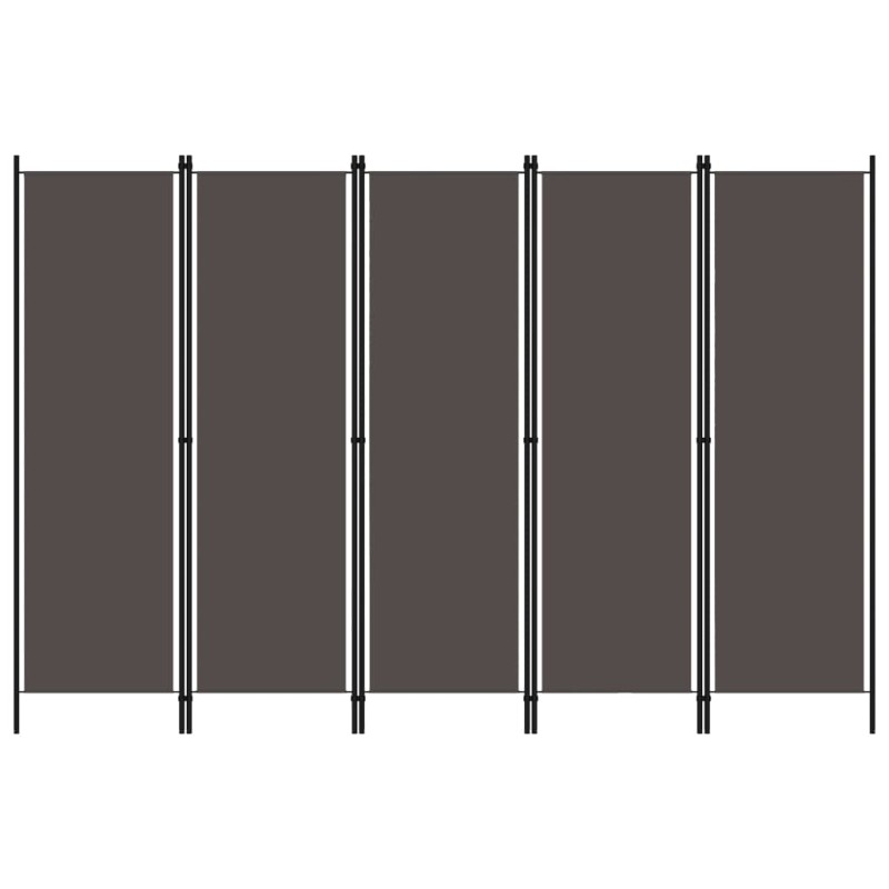 5-tlg. Raumteiler Anthrazit 250x180 cm 5-tlg. Raumteiler Anthrazit 250x180 cm