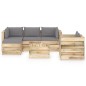 6-tlg. Garten-Lounge-Set mit Kissen Grün Imprägniertes Holz 6-tlg. Garten-Lounge-Set mit Kissen Grün Imprägniertes Holz