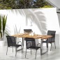 Gartenstühle 4 Stk. Stahl und Textilene Schwarz Gartenstühle 4 Stk. Stahl und Textilene Schwarz