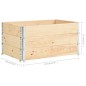 Paletten-Aufsatzrahmen 3 Stk. 80x120 cm Kiefer Massivholz Paletten-Aufsatzrahmen 3 Stk. 80x120 cm Kiefer Massivholz