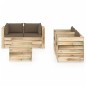 6-tlg. Garten-Lounge-Set mit Kissen Grün Imprägniertes Holz 6-tlg. Garten-Lounge-Set mit Kissen Grün Imprägniertes Holz