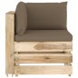 6-tlg. Garten-Lounge-Set mit Kissen Grün Imprägniertes Holz 6-tlg. Garten-Lounge-Set mit Kissen Grün Imprägniertes Holz