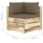 6-tlg. Garten-Lounge-Set mit Kissen Grün Imprägniertes Holz 6-tlg. Garten-Lounge-Set mit Kissen Grün Imprägniertes Holz