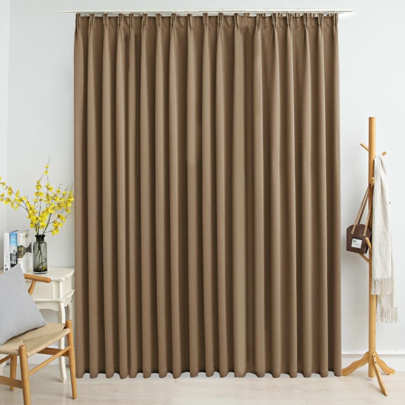 Verdunkelungsvorhang mit Haken Taupe 290 x 245 cm Verdunkelungsvorhang mit Haken Taupe 290 x 245 cm