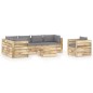 7-tlg. Garten-Lounge-Set mit Kissen Grün Imprägniertes Holz 7-tlg. Garten-Lounge-Set mit Kissen Grün Imprägniertes Holz