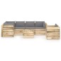 7-tlg. Garten-Lounge-Set mit Kissen Grün Imprägniertes Holz 7-tlg. Garten-Lounge-Set mit Kissen Grün Imprägniertes Holz