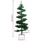 Spiral-Weihnachtsbaum mit Ständer und LEDs Grün 180 cm PVC Spiral-Weihnachtsbaum mit Ständer und LEDs Grün 180 cm PVC