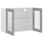 Hängeglasschrank Betongrau 80x31x60 cm Holzwerkstoff Hängeglasschrank Betongrau 80x31x60 cm Holzwerkstoff