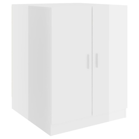 Waschmaschinenschrank Hochglanz-Weiß 71x71,5x91,5 cm