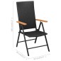 Gartenstühle 4 Stk. Poly Rattan Schwarz Gartenstühle 4 Stk. Poly Rattan Schwarz