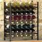 Weinregal für 48 Flaschen Schwarz Metall Weinregal für 48 Flaschen Schwarz Metall