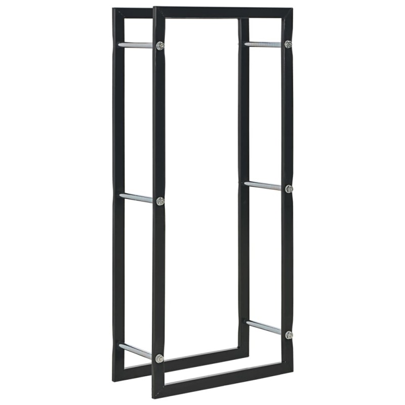 Brennholzregal Schwarz 44 x 20 x 100 cm Stahl Brennholzregal Schwarz 44 x 20 x 100 cm Stahl