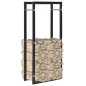 Brennholzregal Schwarz 44 x 20 x 100 cm Stahl Brennholzregal Schwarz 44 x 20 x 100 cm Stahl