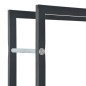 Brennholzregal Schwarz 44 x 20 x 100 cm Stahl Brennholzregal Schwarz 44 x 20 x 100 cm Stahl