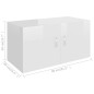 Wandschrank Hochglanz-Weiß 80x39x40 cm Holzwerkstoff Wandschrank Hochglanz-Weiß 80x39x40 cm Holzwerkstoff