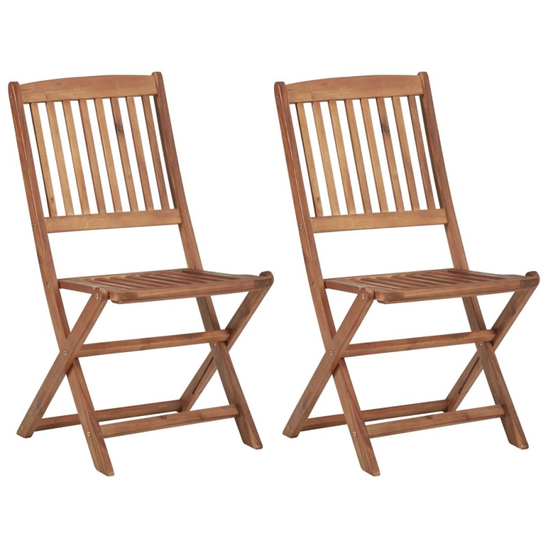 Klappbare Gartenstühle 2 Stk. Massivholz Akazie Klappbare Gartenstühle 2 Stk. Massivholz Akazie