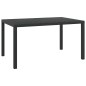 Garten-Esstisch WPC Aluminium 150 x 90 x 74 cm Schwarz Garten-Esstisch WPC Aluminium 150 x 90 x 74 cm Schwarz