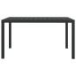 Garten-Esstisch WPC Aluminium 150 x 90 x 74 cm Schwarz Garten-Esstisch WPC Aluminium 150 x 90 x 74 cm Schwarz