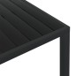 Garten-Esstisch WPC Aluminium 150 x 90 x 74 cm Schwarz Garten-Esstisch WPC Aluminium 150 x 90 x 74 cm Schwarz