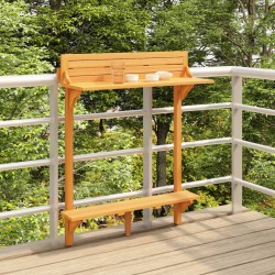 vidaXL Balkon-Stehtisch 90x37x122,5 cm Massivholz Akazie