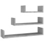 vidaXL Wandregal 3 Stk. Betongrau Holzwerkstoff vidaXL Wandregal 3 Stk. Betongrau Holzwerkstoff