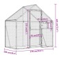 Voliere Silbern 179x100x185 cm Aluminium Voliere Silbern 179x100x185 cm Aluminium
