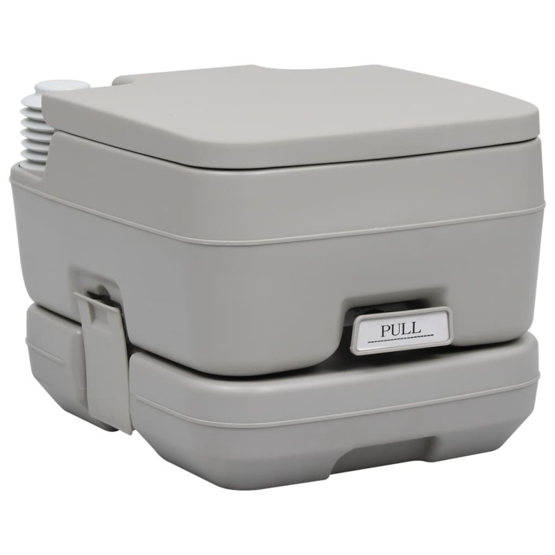 Tragbare Campingtoilette Grau 10 + 10 L Tragbare Campingtoilette Grau 10 + 10 L