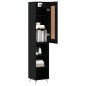 Highboard Schwarz 34,5x34x180 cm Holzwerkstoff Highboard Schwarz 34,5x34x180 cm Holzwerkstoff