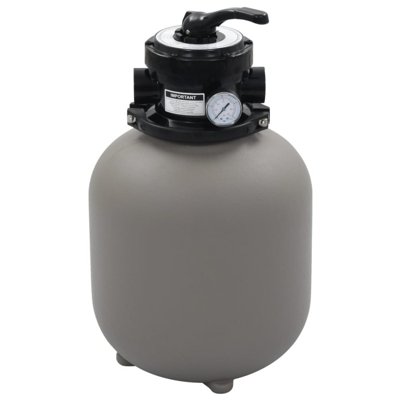 vidaXL Pool-Sandfilter mit 4-Wege-Ventil Grau 350 mm vidaXL Pool-Sandfilter mit 4-Wege-Ventil Grau 350 mm