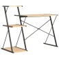 Schreibtisch mit Regal Schwarz und Eiche 116×50×93 cm Schreibtisch mit Regal Schwarz und Eiche 116×50×93 cm