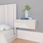 vidaXL Hängender Nachttisch Hochglanz-Weiß 40x30x15 cm Holzwerkstoff vidaXL Hängender Nachttisch Hochglanz-Weiß 40x30x15 cm Holzwerkstoff