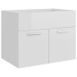 vidaXL Waschbeckenunterschrank Hochglanz-Weiß 60x38,5x46cm vidaXL Waschbeckenunterschrank Hochglanz-Weiß 60x38,5x46cm