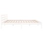 Massivholzbett Kiefer 200x200 cm Weiß Massivholzbett Kiefer 200x200 cm Weiß