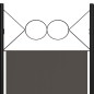 6-tlg. Raumteiler Anthrazit 240 x 180 cm 6-tlg. Raumteiler Anthrazit 240 x 180 cm