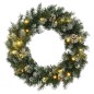 Weihnachtskranz mit LED-Leuchten Grün 45 cm PVC Weihnachtskranz mit LED-Leuchten Grün 45 cm PVC