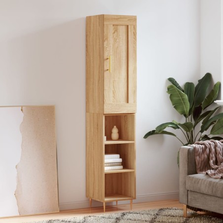 Highboard Sonoma-Eiche 34,5x34x180 cm Holzwerkstoff