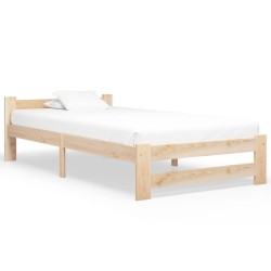 vidaXL Massivholzbett Kiefer 90x200 cm