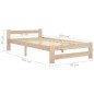 vidaXL Massivholzbett Kiefer 90x200 cm vidaXL Massivholzbett Kiefer 90x200 cm