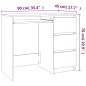 vidaXL Schreibtisch Schwarz 90x45x76 cm Holzwerkstoff vidaXL Schreibtisch Schwarz 90x45x76 cm Holzwerkstoff