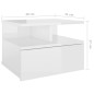 vidaXL Hängender Nachttisch Hochglanz-Weiß 40x31x27 cm Holzwerkstoff vidaXL Hängender Nachttisch Hochglanz-Weiß 40x31x27 cm Holzwerkstoff