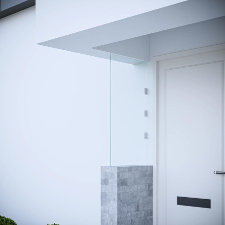 Seitenwand für Vordach Transparent 50x100 cm Hartglas